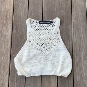 LF ‘House of Three’ crochet crop top